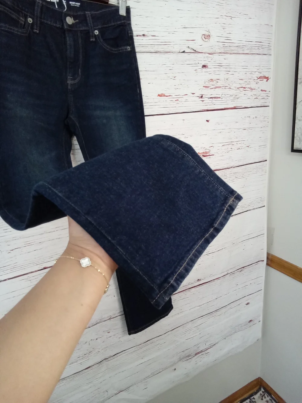 Old Navy Kids Boot-Cut Built-In Flex Jeans Dark Wash Size 14 Slim